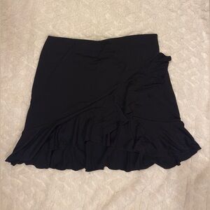 H&M Black Ruffle Skirt